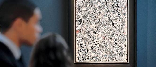 "Number 19, 1948", de Jackson Pollock, est caracteristique de la technique dite du "dripping" que l'artiste a beaucoup employee. Elle a ete adjugee a 58,4 millions de dollars.