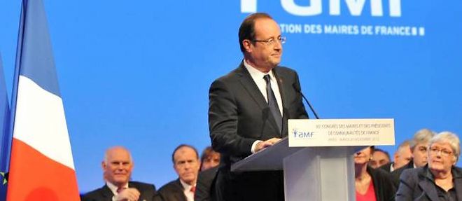 Francois Hollande le 20 novembre 2011 au Congres des maires.