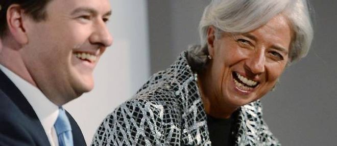 Christine Lagarde, la directrice generale du FMI, ici en compagnie de George Osborne, chancelier de l'Echiquier.