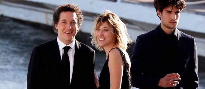 Guillaume Gallienne, Valeria Bruni-Tedeschi et le tenebreux Louis Garrel a Cannes le 20 mai.