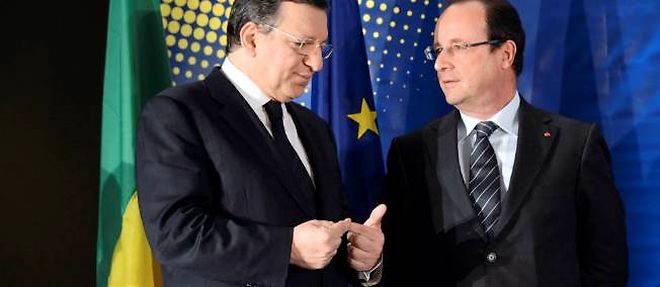 Manuel Barroso et Francois Hollande, le 15 mai.
