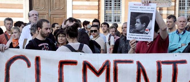 Manifestation hommage a Clement Meric a Toulouse.