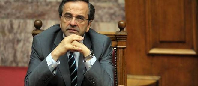 Antonis Samaras, Premier ministre grec. (C) Louisa Gouliamaki / AFP