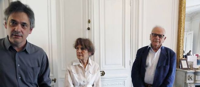 Les grands-parents Solange et Armel Marin et Frederic Marin, pere de la jeune Agnes assassinee a Chambon-sur-Lignon en 2011.