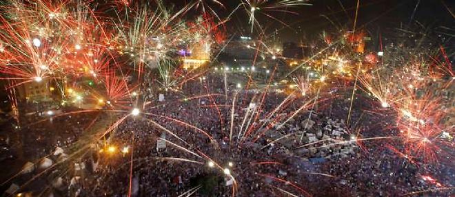 Place Tahrir, au Caire, le 3 juillet 2013.