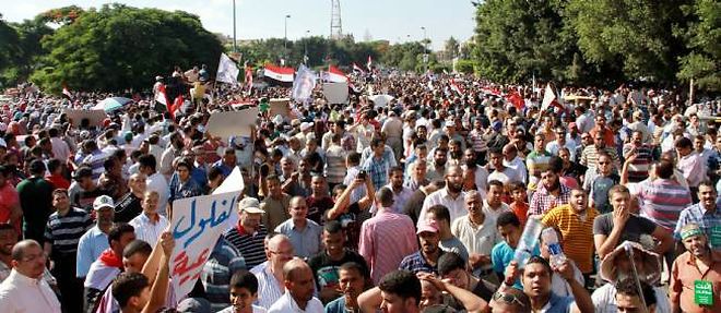Des partisans de Morsi manifestant le 5 juillet 2013 au Caire. 
