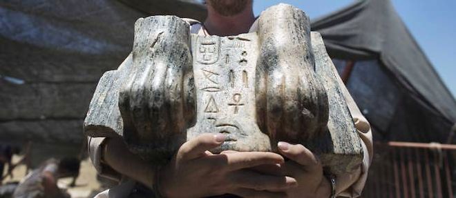 Le fragment de sphinx qui a ete decouvert en Galilee est le seul connu du pharaon Mykerinos.