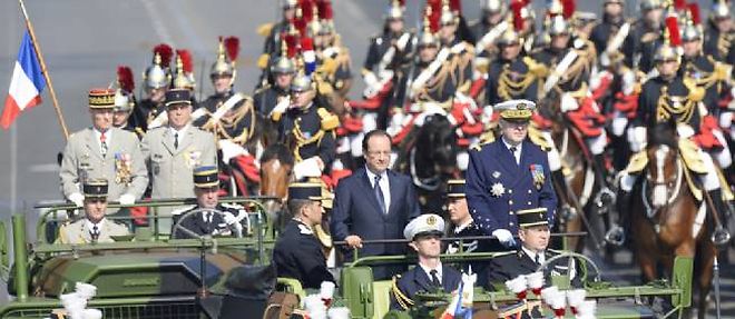 Francois Hollande, lors du defile du 14 juillet 2013.