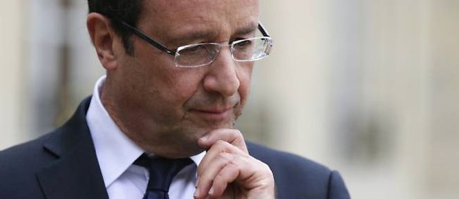 Le president francais Francois Hollande, a l'issue d'une rencontre avec l'opposition syrienne, le 17 novembre a l'Elysee.