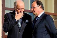 François Hollande et Laurent Fabius à Saint-Petersbourg ©Jacques Witt/AFP