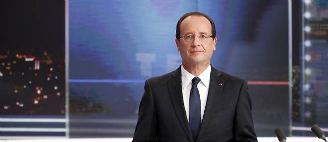 Francois Hollande est l'invite de Claire Chazal au journal de 20 heures, dimanche, sur TF1.