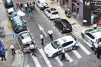 La scène du crime, à Nice, mercredi dernier. ©Jean-Christophe Magnenet / AFP