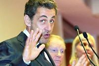 Nicolas Sarkozy en Haute-Savoie le 18 septembre dernier. (C)Gregory Yetchmeniza/Le Dauphine/Maxppp