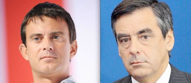 Manuel Valls et Francois Fillon.
