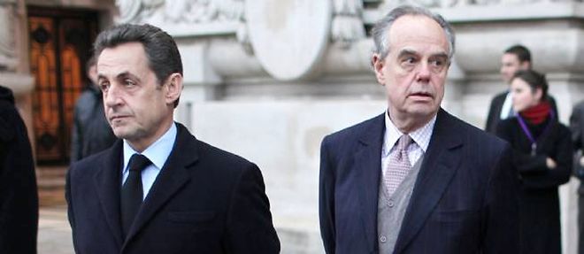 Nicolas Sarkozy et son ministre de la Culture Frederic Mitterrand, ici en fevrier 2012 a Paris.