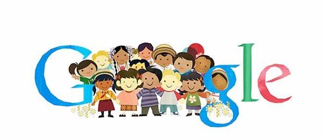 Google celebre mercredi avec son Doodle la Journee internationale des droits de l'enfant.