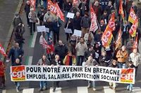 Bretagne : les syndicats mobilisent moins que les Bonnets rouges