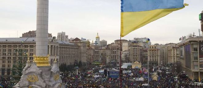L'opposition ukrainienne sur la place de l'Independance, a Kiev, le 3 decembre 2013.