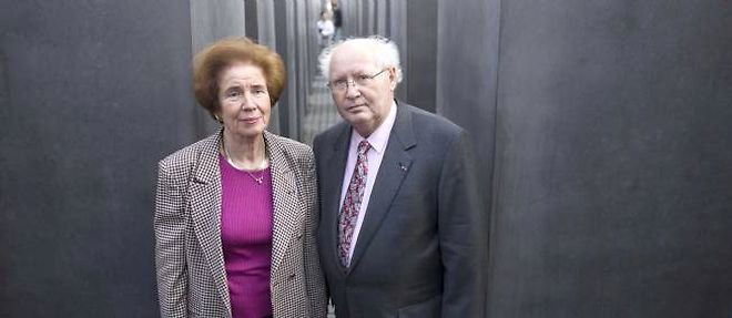 Beate et Serge Klarsfeld, ici au memorial de l'Holocauste a Berlin.