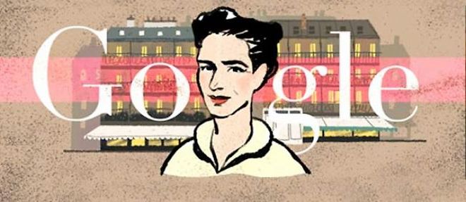 Le "Google doodle" du 9 janvier 2014. Simone de Beauvoir.