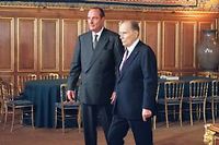 Jacques Chirac et François Mitterrand, ici en 1994. ©Frédéric Hugon