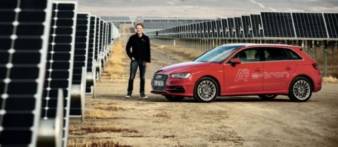 Hybride rechargeable, l'Audi A3 e-tron peut rouler comme une pure electrique sur 50 km avant que son moteur essence ne demarre automatiquement. Fini, l'angoisse de la batterie a plat!