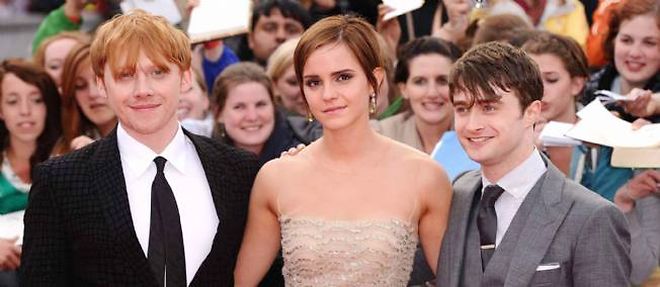 Les acteurs Rupert Grint (Ron), Emma Watson (Hermione) et Daniel Radcliffe (Harry Potter).