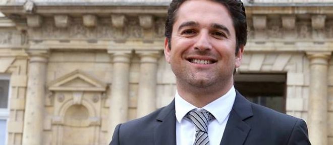 Arnaud Robinet, la tete de liste UMP-UDI-MoDem pour les municipales a Reims.
