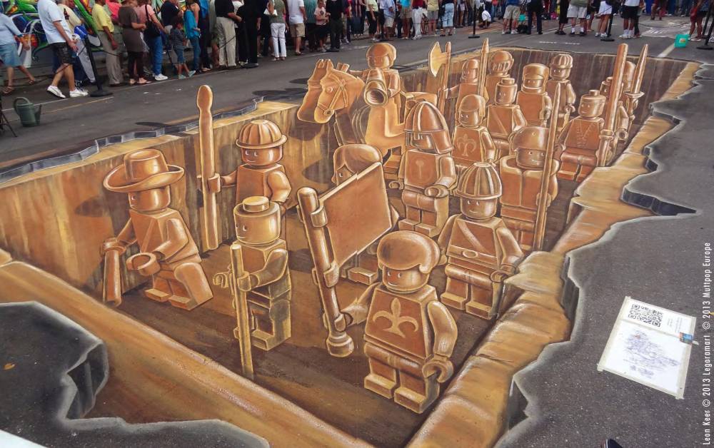 Un street art hommage à Lego (extrait de Legoramart)  