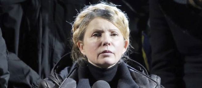 Ioula Timochenko place de l'Independance le 22 fevrier 2014.