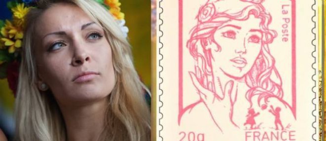 Inna Shevchenko, la fondatrice des Femen, a en partie inspire le dessin du nouveau timbre Marianne, devoile dimanche.