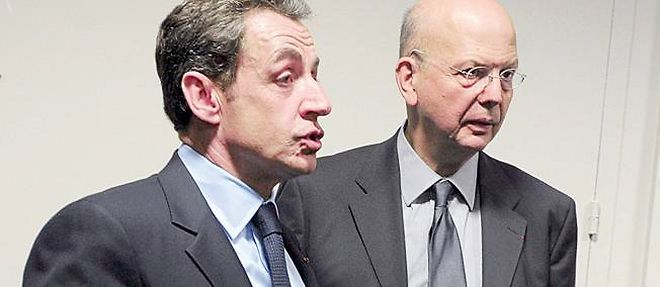 L'ancien president Nicolas Sarkozy et son conseiller Patrick Buisson.