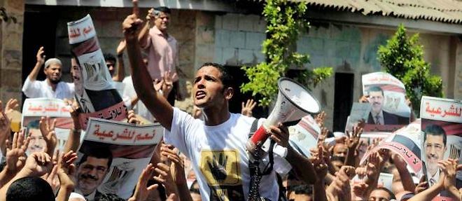 Manifestation pro-Morsi au Caire, le 23 aout 2013.