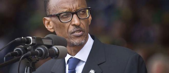 Le president rwandais Paul Kagame, s'exprimant lors des ceremonies de commemoration du 20e anniversaire du genocide au Rwanda, le 7 avril a Kigali.