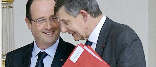 Jean-Pierre Jouyet et Francois Hollande, le 20 fevrier 2013.
