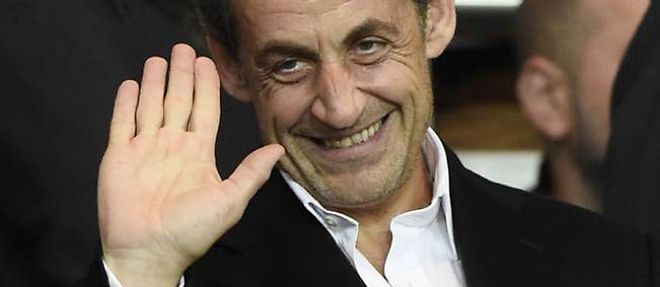 Nicolas Sarkozy au Parc des Princes, le 2 avril 2014.