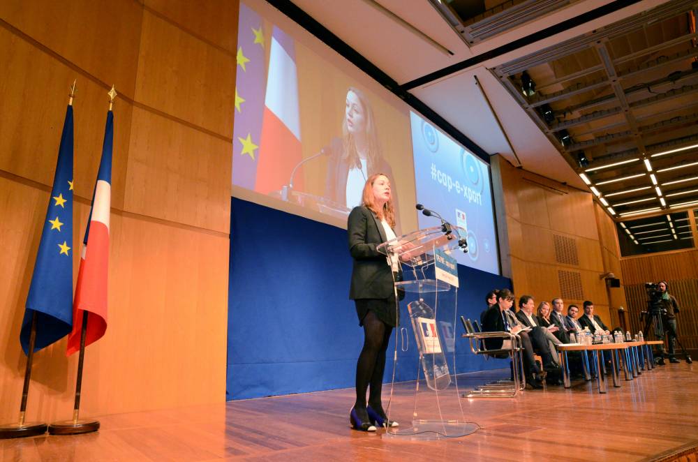 Axelle Lemaire lors de sa première prise de parole publique en tant que Secrétaire d'État, le 14 avril 2014. © Le Point.fr Guerric Poncet