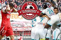 Marseille retrouve des couleurs, les Sochaliens toujours determine a sauver sa peau et Valenciennes qui joue comme un condamnee a la CFA. (C)Montage LePoint.fr