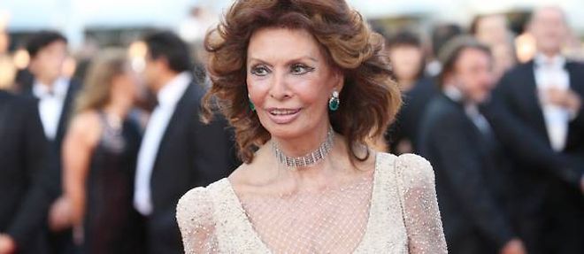 Sophia Loren a Cannes, le 20 mai.