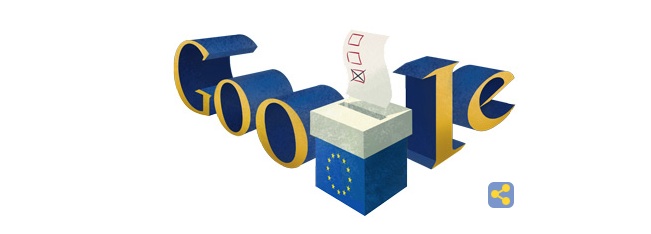Le doodle aux couleurs de l'Union européenne  