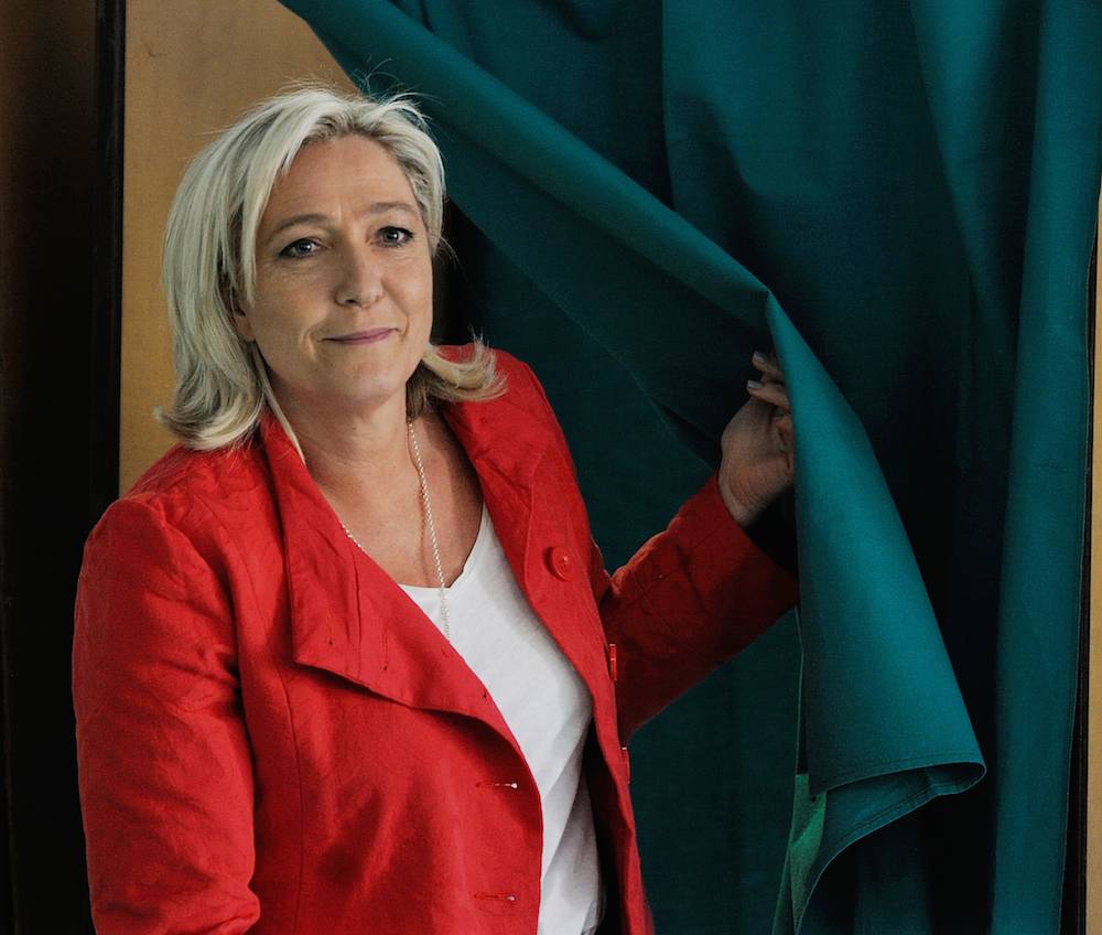 Mareine Le Pen a voté dimanche matin à Hénin-Beaumont. ©  AFP