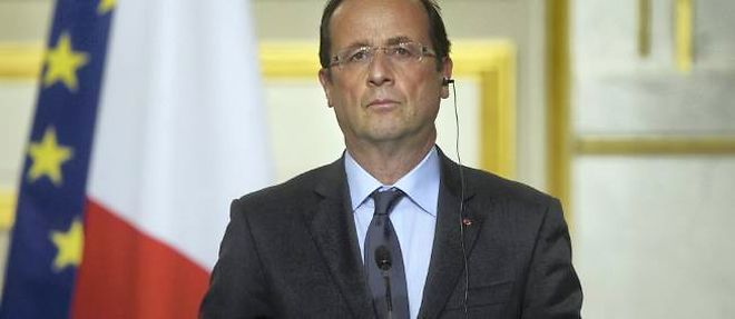 Francois Hollande a tenu a denoncer les trois attaques de Damas. (C) Bertrand Langlois / AFP