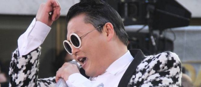 Le chanteur Psy, auteur de "Gangnam Style", lors d'un concert a New York.