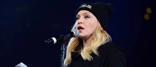 La superstar Madonna, lors d'un concert a New York, le 5 fevrier 2014.