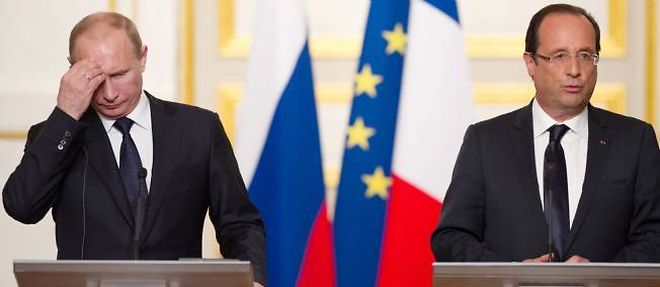 Vladimir Poutine et Francois Hollande.