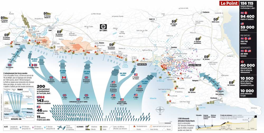 En Direct 3 Debarquement 6 Juin 1944 12 H Les Allies Parviennent A Penetrer Dans Les Terres Le Point En Direct 3 Debarquement 6 Juin 1944 12 H Les Allies Parviennent A Penetrer Dans Les Terres Le Point