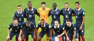L'équipe de France de football alignée face au Honduras, dimanche soir. ©Luis Acosta