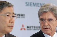 Siemens et Mitsubishi ont annoncé vendredi qu'ils amélioraient leur offre commune pour le rachat d'Alstom. © ERIC PIERMONT / AFP