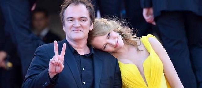 Quentin Tarantino et Uma Thurman au Festival de Cannes, le 23 mai 2014