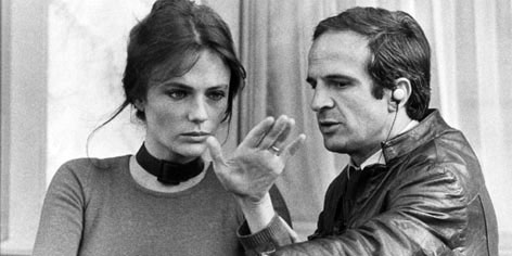 Avec François Truffaut sur le trournage de "La nuit américaine"  
